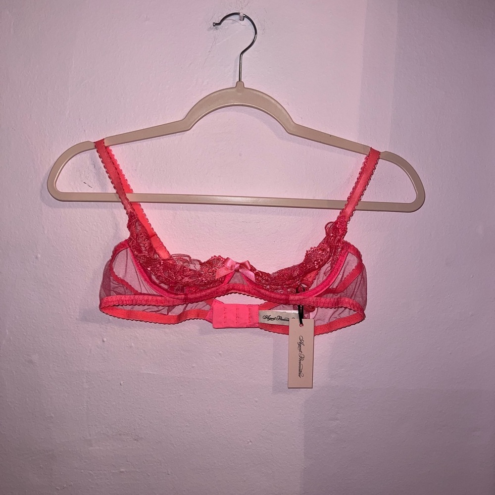 NWT NEW AGENT PROVOCATEUR LACE PINK BRA